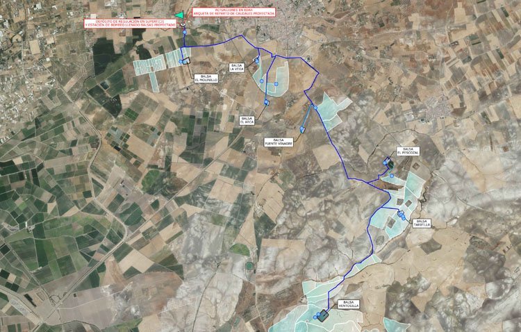 Un proyecto de la comunidad de regantes de Utrera permitirá aprovechar el agua regenerada de la depuradora para el riego