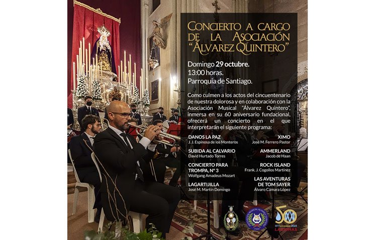 Concierto de la banda ‘Álvarez Quintero’ en la parroquia de Santiago el Mayor
