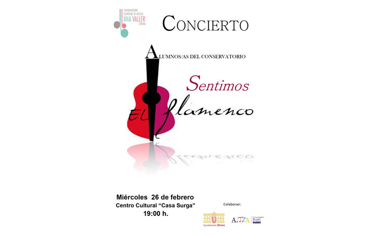 El conservatorio «Ana Valler» ofrece un concierto de música flamenca en la Casa Surga