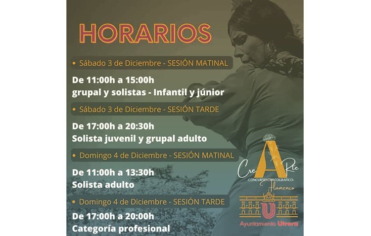 Casi 250 promesas del baile flamenco se darán cita en Utrera los días 3 y 4 de diciembre