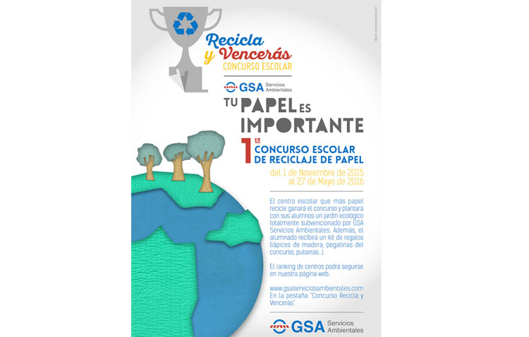 Primer concurso escolar de reciclaje de papel
