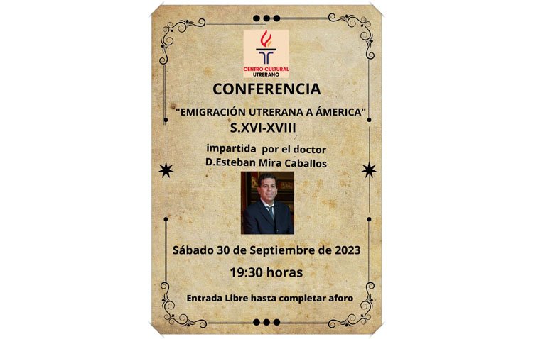La emigración utrerana a América, protagonista de una conferencia en el ‘Casino’ de la emigración utrerana a América