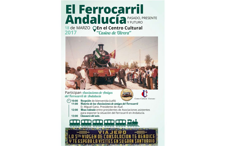 Una conferencia y una mesa redonda hablarán sobre el «pasado, presente y futuro» del ferrocarril en Andalucía
