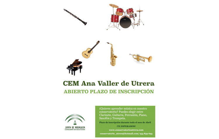 El conservatorio de música de Utrera mantiene abierto su plazo de preinscripción