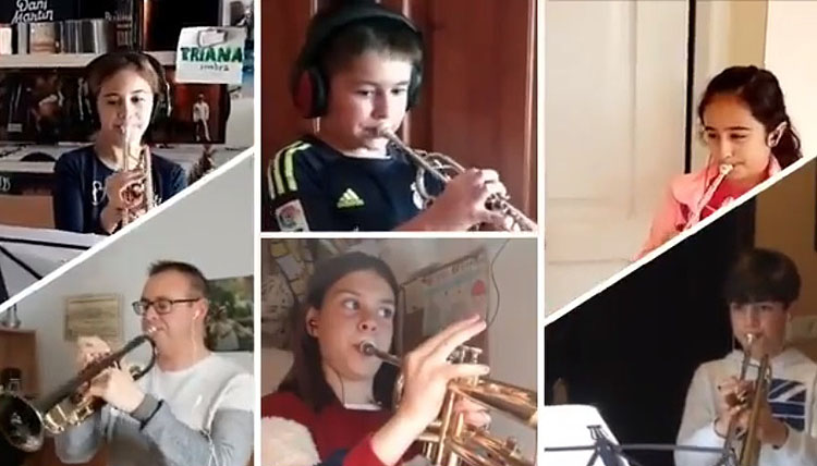 El alumnado de trompeta del conservatorio de Utrera tocan un «Resistiré» muy especial (VÍDEO)
