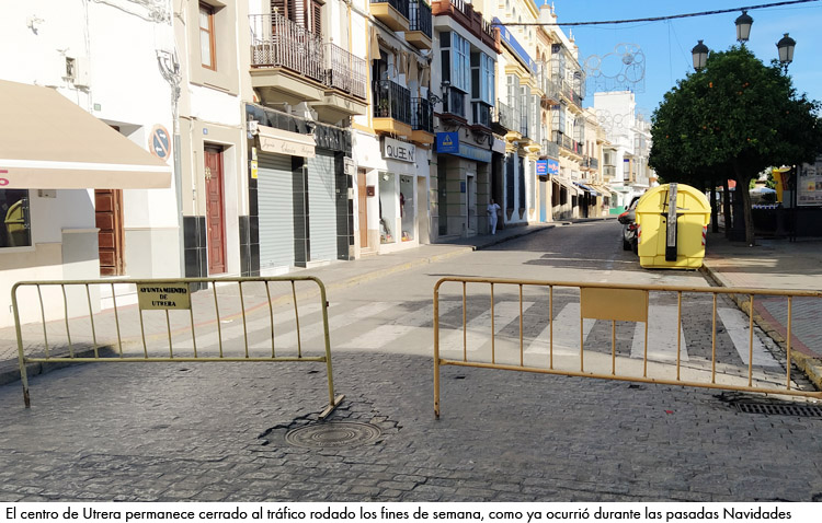 Censur muestra su apoyo a los comercios del centro de Utrera contra el cierre al tráfico los fines de semana