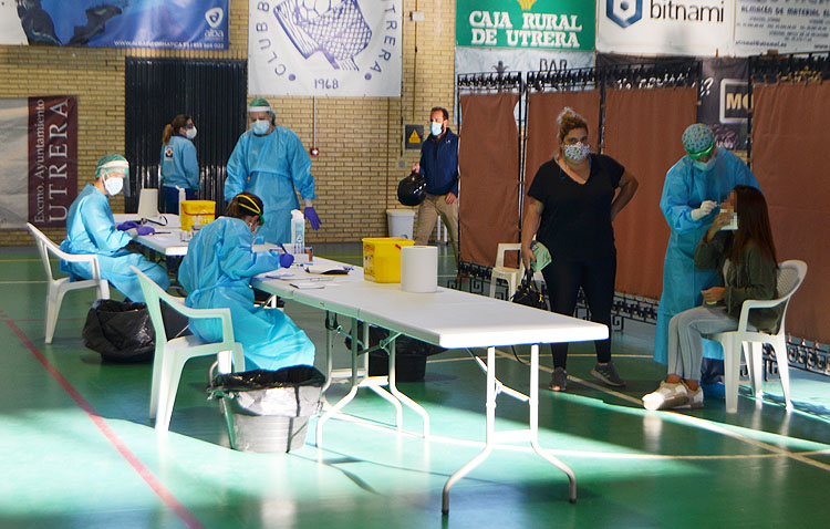 El cribado masivo deja 9 positivos en Utrera, lo que dispararía la ratio a 1.351 contagios por cada 100.000 habitantes