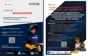 Cruz Roja organiza dos cursos gratuitos de soldadura y de atención sociosanitaria en domicilio