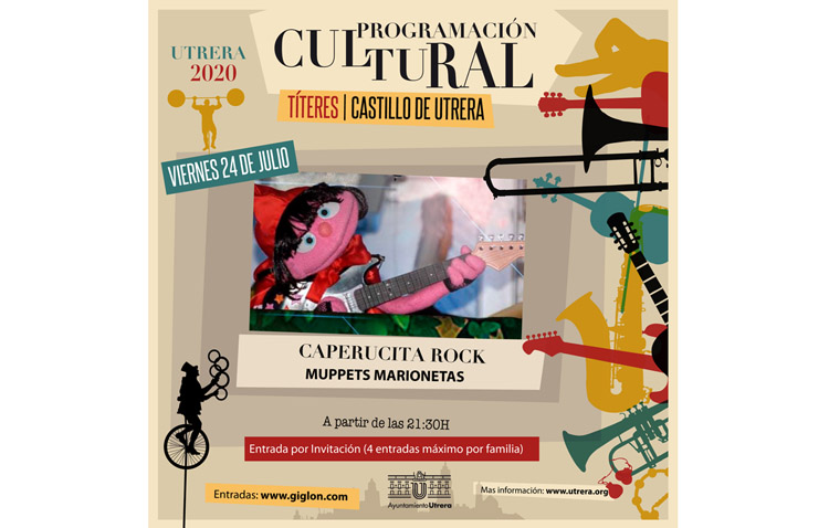Noche de títeres en el castillo de Utrera con «Caperucita rock»