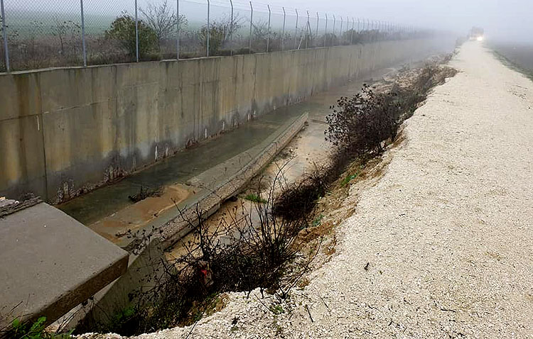 Un tercer desprendimiento en el desvío del Calzas Anchas derrumba otros 70 metros del canal