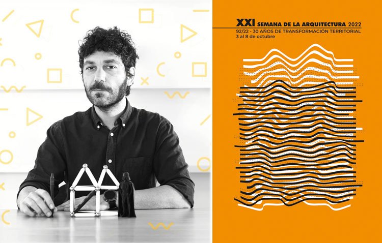 El utrerano Dionisio Leva, autor del cartel de la Semana de la Arquitectura de Sevilla