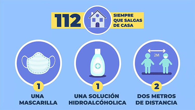 La empresa utrerana «El cohete amarillo» colabora con la difusión de las recomendaciones médicas y la «regla 112» (VÍDEO)