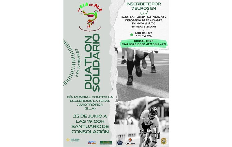 La asociación ‘VuELA con Ale’ organiza en Utrera un duatlón solidario por el día contra la esclerosis lateral amiotrófica