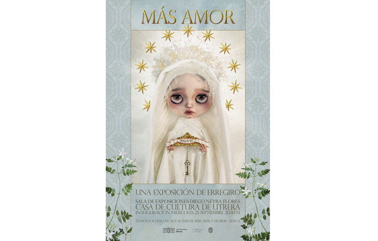 Erregiro abre su exposición «Más amor» en la Casa de la Cultura de Utrera