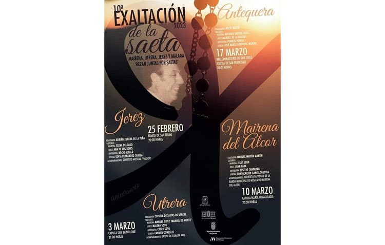 Utrera, Jerez, Antequera y Mairena del Alcor exaltan la saeta en la capilla de San Bartolomé