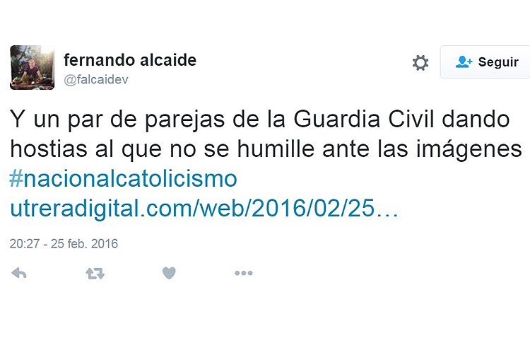 Un destacado miembro del PSOE vincula al Consejo de Hermandades con el nacionalcatolicismo al pedir unas vallas por seguridad