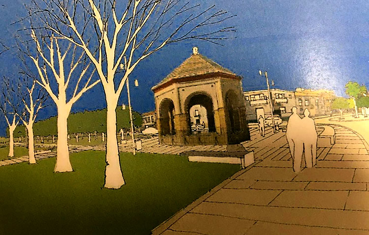 Así se integrará la Fuente de los Ocho Caños en el parque Cristo de los Afligidos