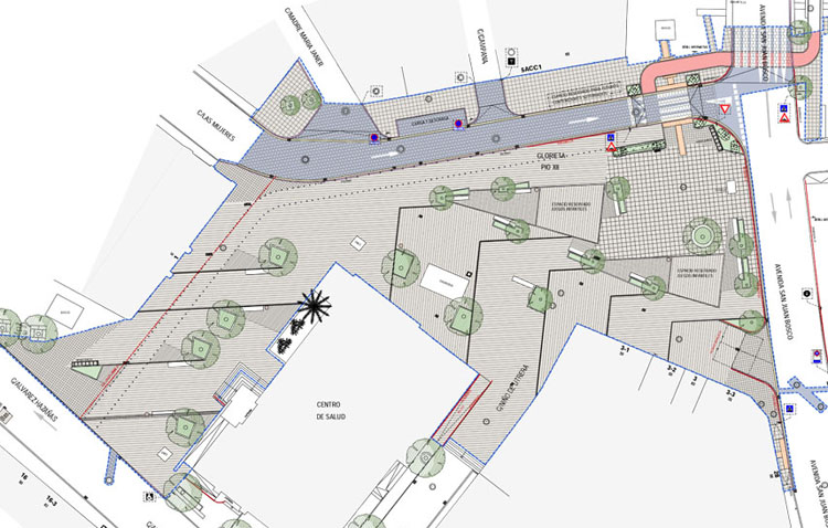 Pío XII perderá sus aparcamientos y se convertirá en una gran plaza peatonal