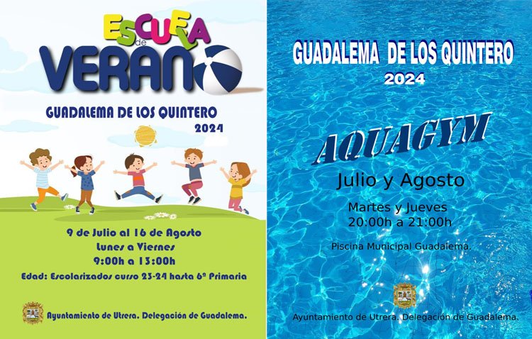 La piscina municipal de Guadalema de los Quintero acoge una escuela de verano y sesiones de aquagym