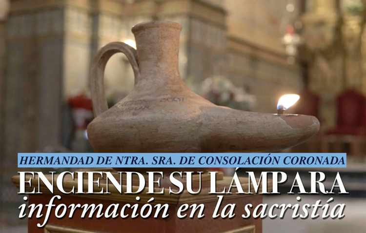 La hermandad de Consolación encenderá la lámpara de aceite durante 2017 a beneficio de su bolsa de caridad