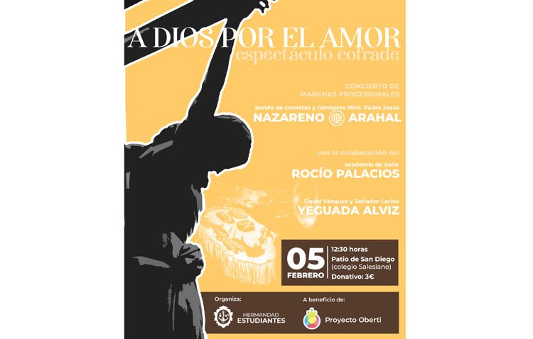 Concierto benéfico con marchas procesionales, baile flamenco y un caballo organizado por la hermandad de los Estudiantes