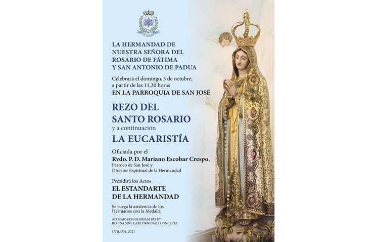 Rosario y eucaristía en la parroquia de San José en honor a la Virgen Fátima