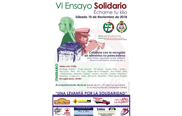 «Ensayo solidario» de la hermandad de los Gitanos para recoger alimentos por las calles de Utrera