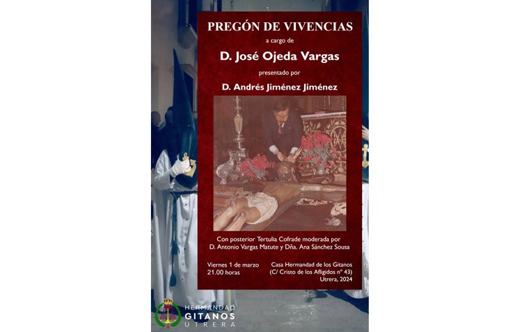 Recuerdos y emociones dan forma este viernes al ‘Pregón de vivencias’ de la hermandad de los Gitanos