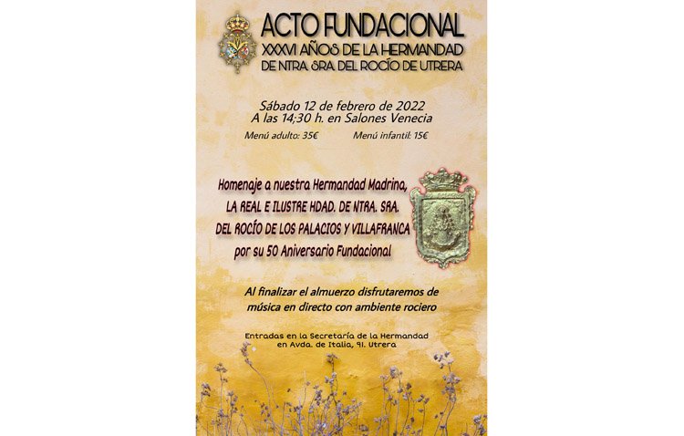 La hermandad del Rocío celebra su trigésimo sexto aniversario con un almuerzo de convivencia