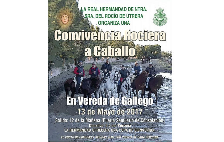 La hermandad del Rocío organiza una convivencia rociera a caballo