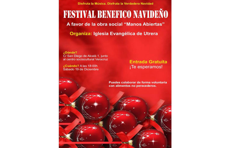 Festival benéfico navideño en la iglesia evangélica