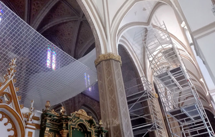 La iglesia de Santa María reabrirá totalmente al culto tras implantar medidas de seguridad en sus naves