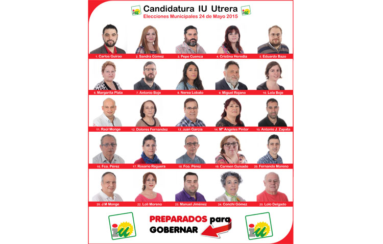 IU aprueba su candidatura para las elecciones municipales de Utrera