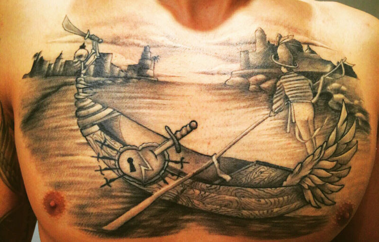 La pasión por el carnaval, tatuada en la piel del utrerano Jonás Andrade