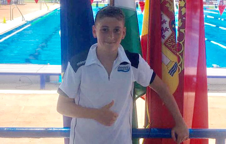 Un utrerano en el campeonato de España alevín de natación
