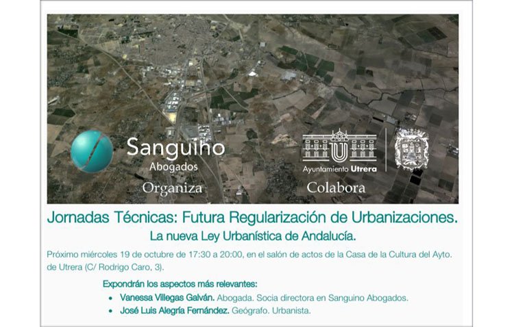 Una conferencia hablará en Utrera sobre la regularización de las urbanizaciones rurales