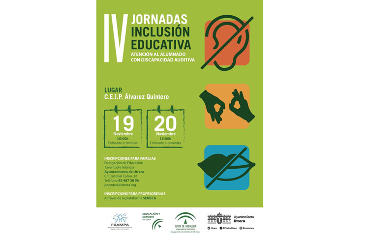 La discapacidad auditiva en las aulas protagoniza este año las Jornadas de Inclusión Educativa en Utrera