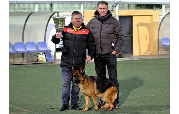 El utrerano José Antonio Ramírez triunfa en la monográfica del perro pastor alemán con el mejor ejemplar de Andalucía