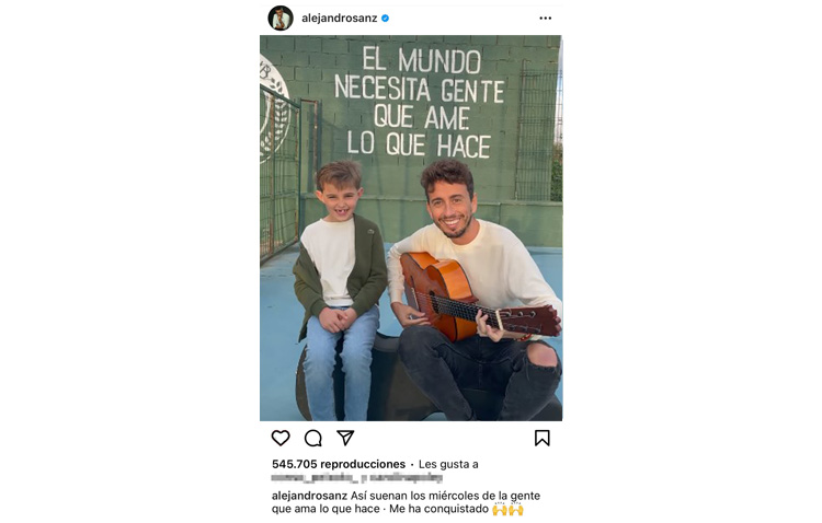 Alejandro Sanz se rinde ante Juanlu Montoya y su hijo (VÍDEO)