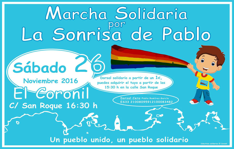 Una marcha solidaria a beneficio de un niño de cuatro años