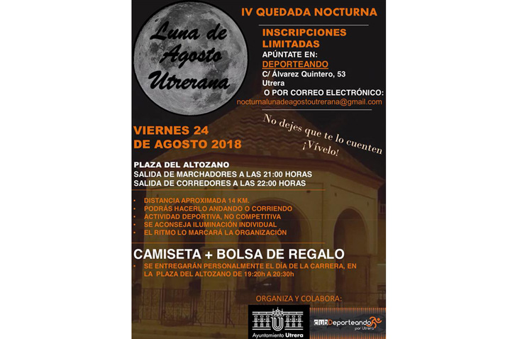 La cita deportiva «Luna de agosto utrerana» abre su plazo de inscripciones