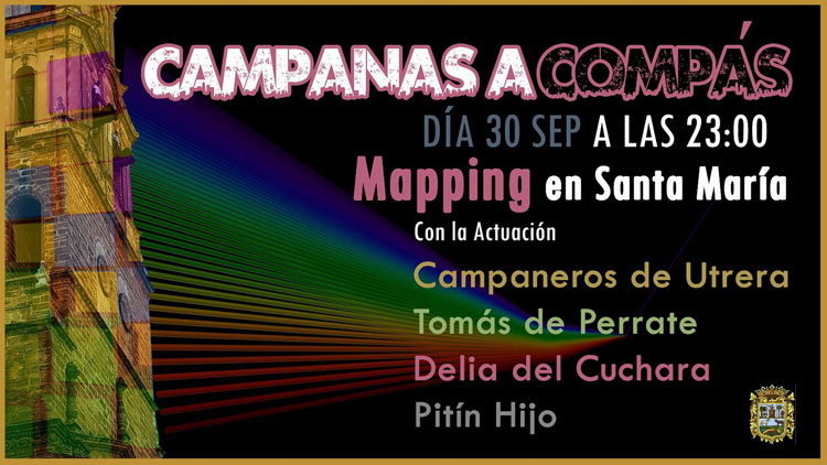 Flamenco, campanas, garrochistas y espectáculo audiovisual, ingredientes de un «mapping» en la torre de Santa María