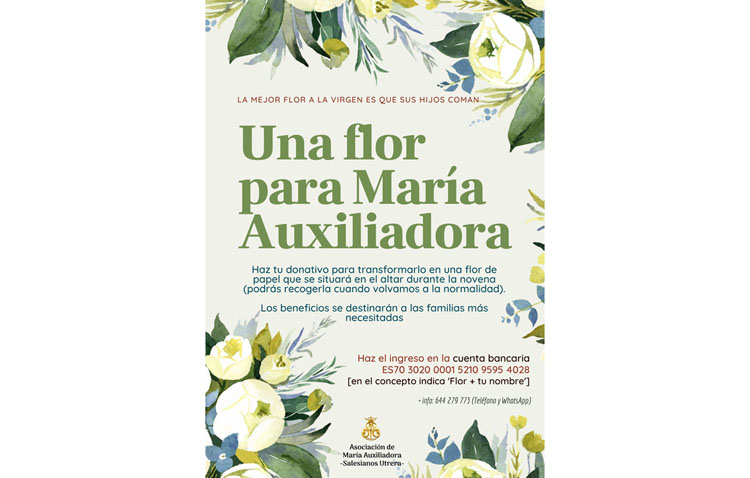 La flor más solidaria a los pies de María Auxiliadora en Utrera