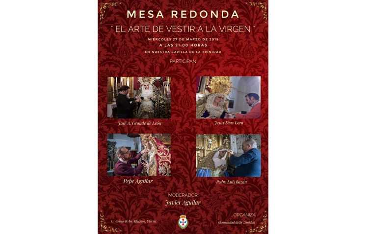 «El arte de vestir a la Virgen», protagonista de una mesa redonda organizada por la hermandad de la Trinidad