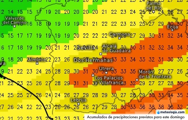 Un Domingo de Resurrección con tendencia a remitir las precipitaciones en la segunda mitad del día en Utrera