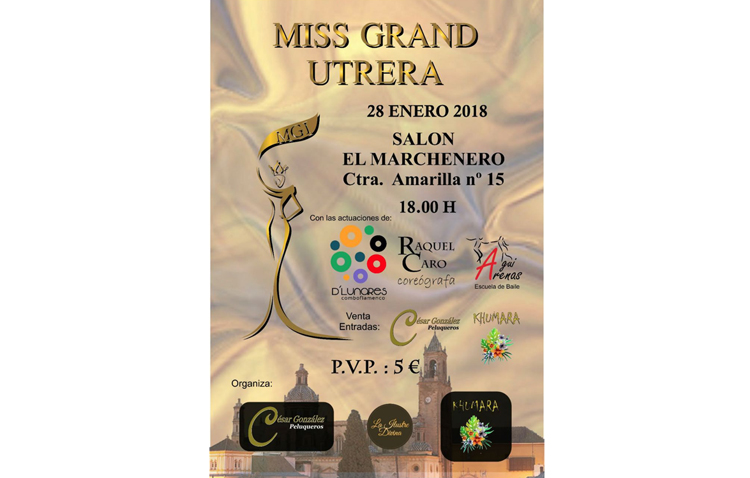 El certamen de belleza «Miss Grand Utrera» coronará este domingo a su ganadora