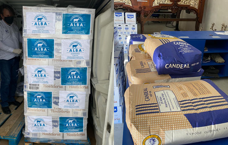 Leche y harina para los más necesitados de Utrera