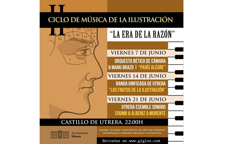 El ciclo de música de la Ilustración propone tres conciertos en el castillo de Utrera durante el mes de junio