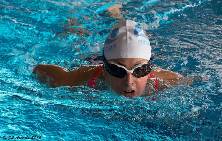 La nadadora utrerana Mercedes Rodríguez, subcampeona de Andalucía en los XXIV campeonatos de Andalucía de adaptada