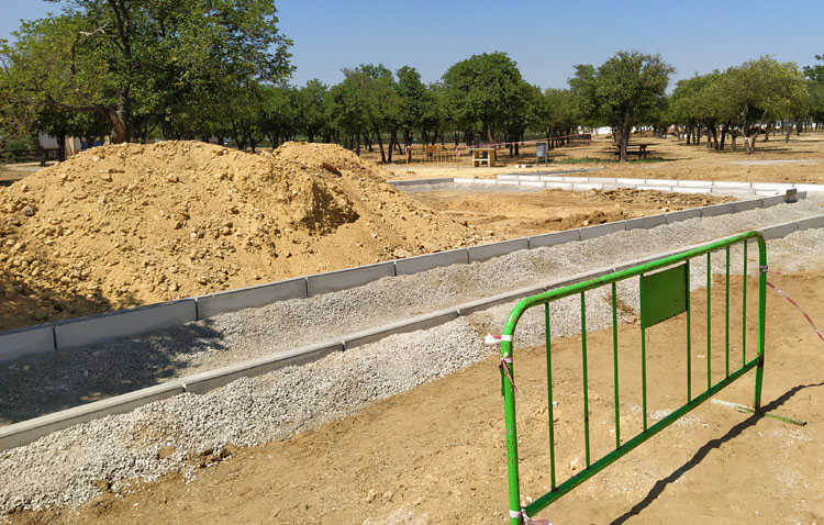 En marcha las obras para ampliar los huertos sociales del parque del V Centenario con 48 nuevas parcelas